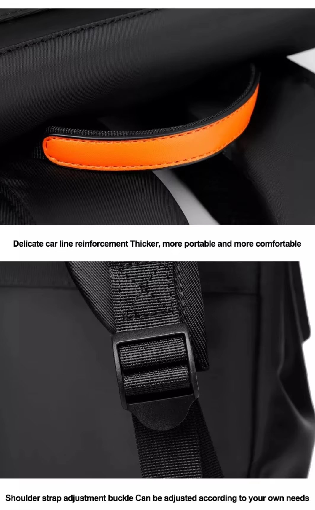 Water-Resistant Large Capacity Lightweight USB Modern Oxford Laptop Backpack product detail