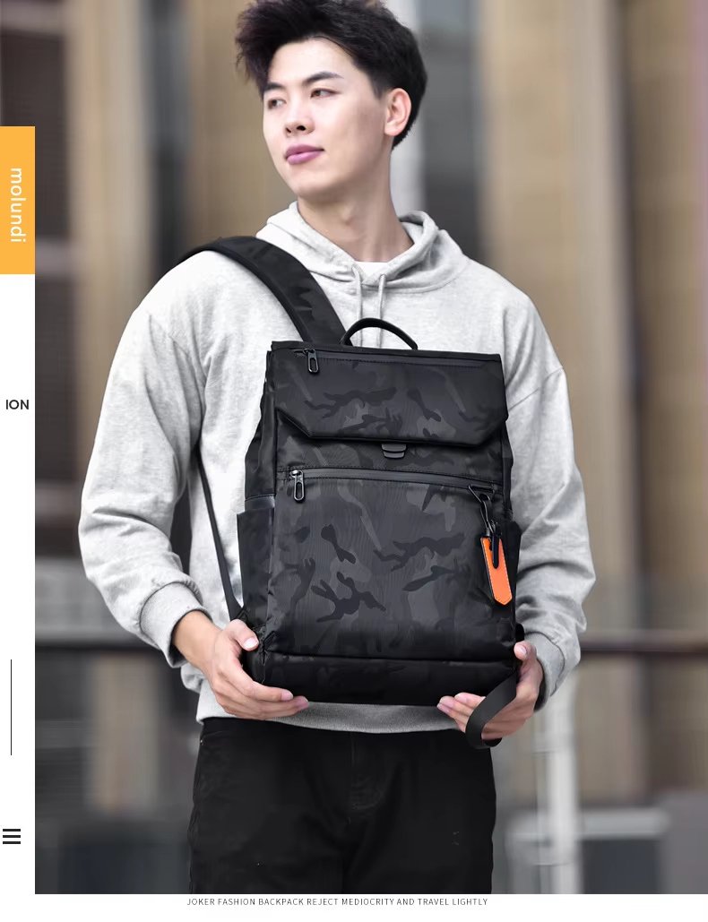 Water-Resistant Large Capacity Lightweight USB Modern Oxford Laptop Backpack product detail