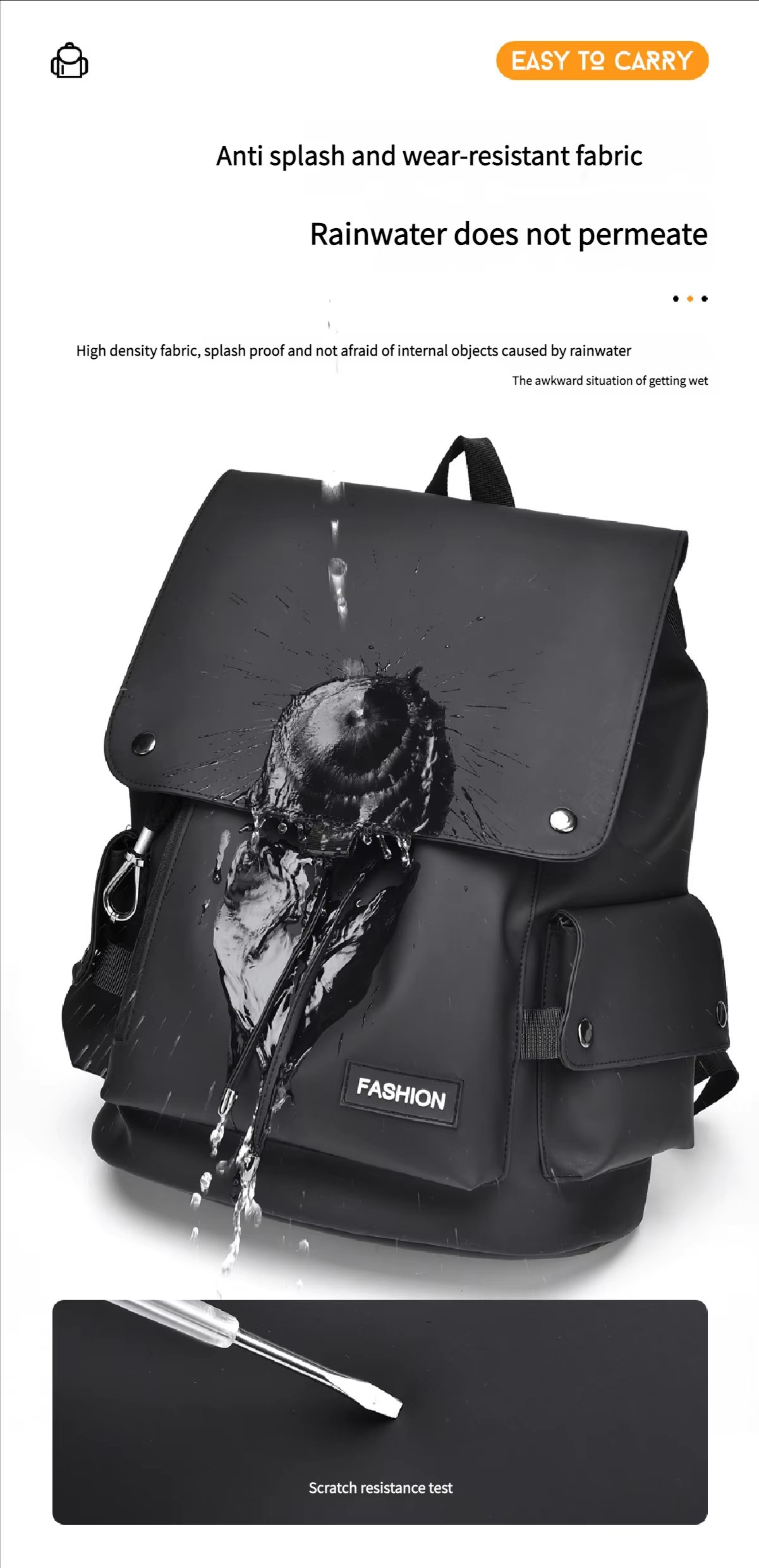 Large Capacity Modern Business School Oxford Laptop Backpack product detail
