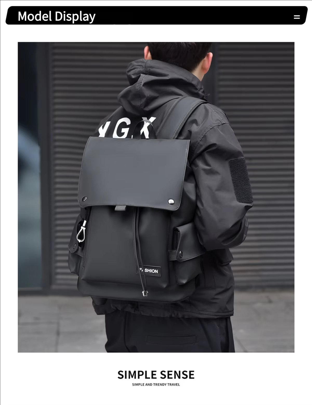 Large Capacity Modern Business School Oxford Laptop Backpack product detail