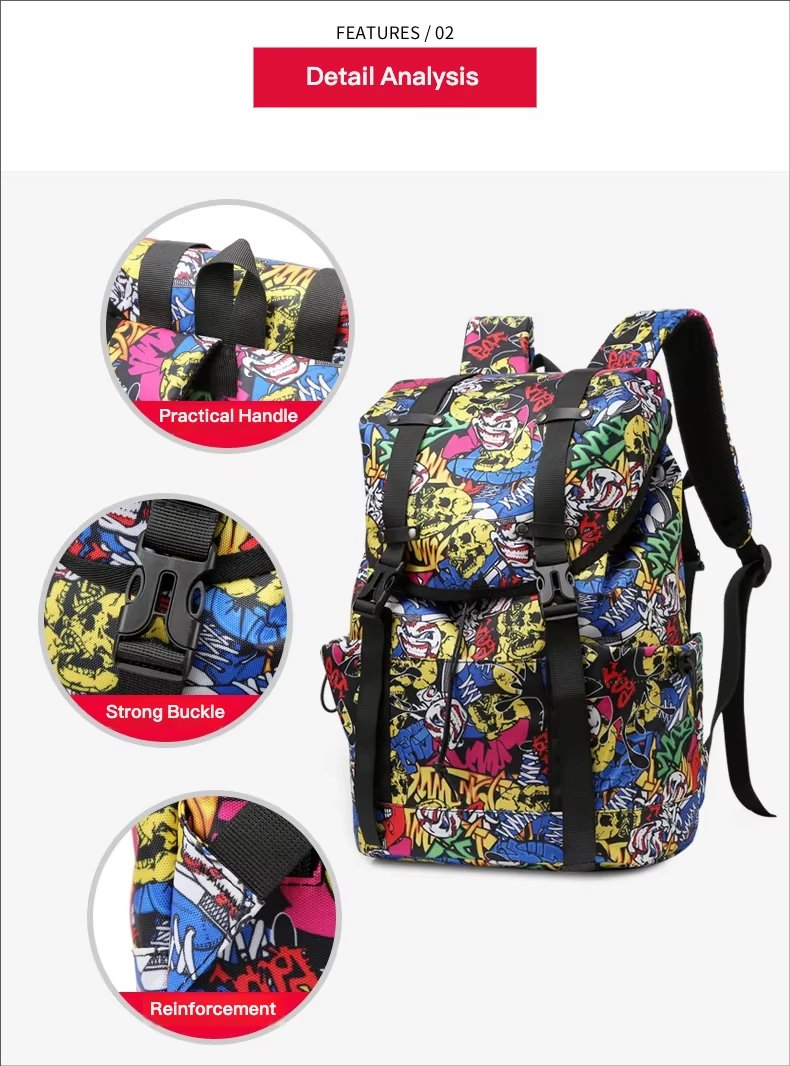 Modern Travel School Casual Oxford Roll Top Backpack product detail