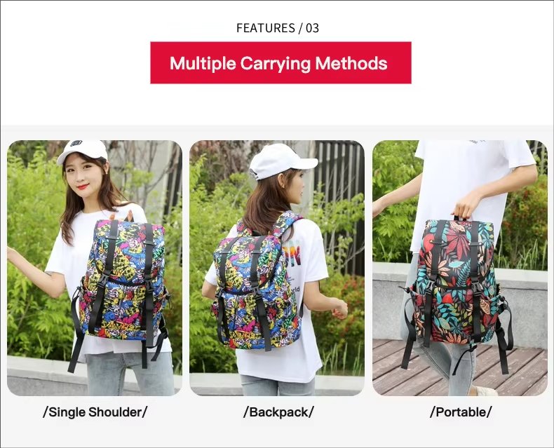 Modern Travel School Casual Oxford Roll Top Backpack product detail