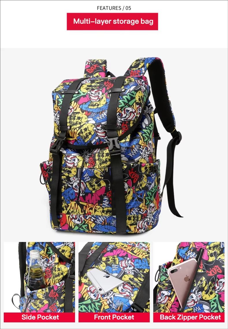 Modern Travel School Casual Oxford Roll Top Backpack product detail