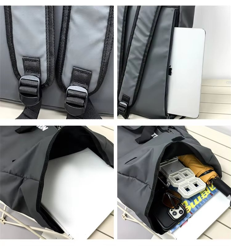 Anti-Theft Large Capacity Outdoor Travel School Oxford Roll Top Backpack product detail