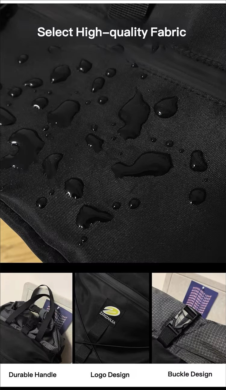 Water-Resistant Large Capacity Lightweight Outdoor Travel Nylon Roll Top Backpack product detail