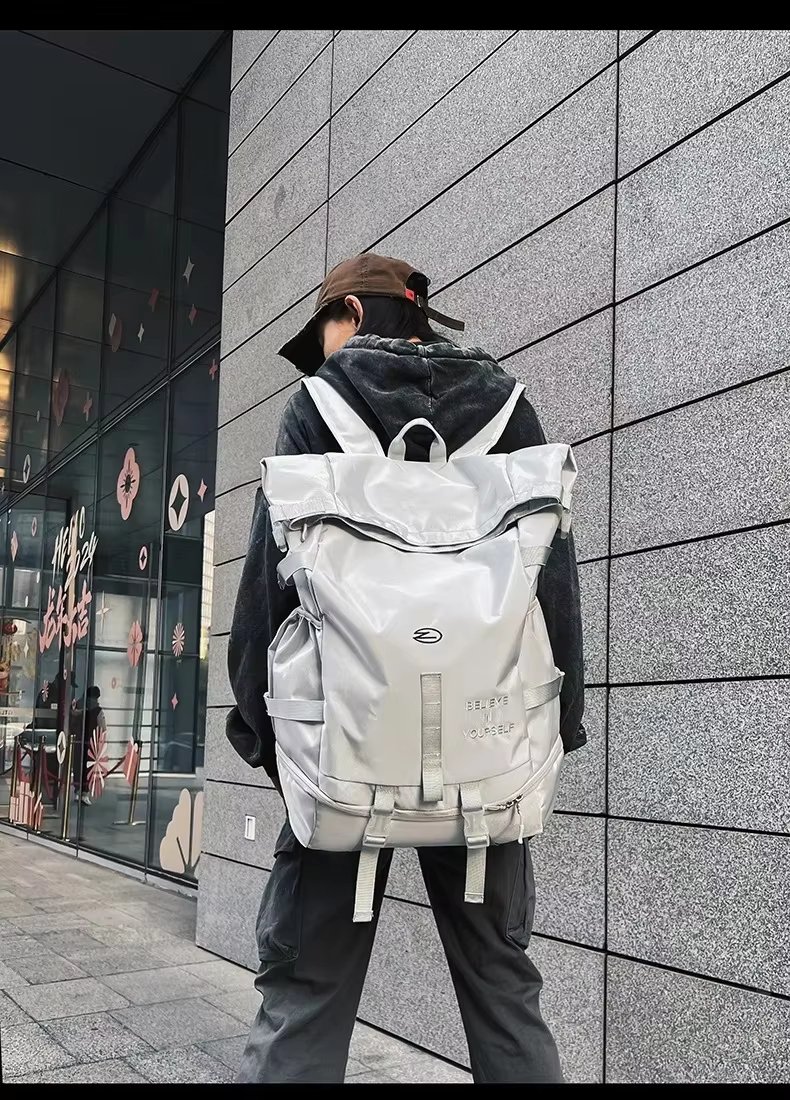 Modern Outdoor Travel School Casual Oxford Flap & Roll Top Backpack product detail