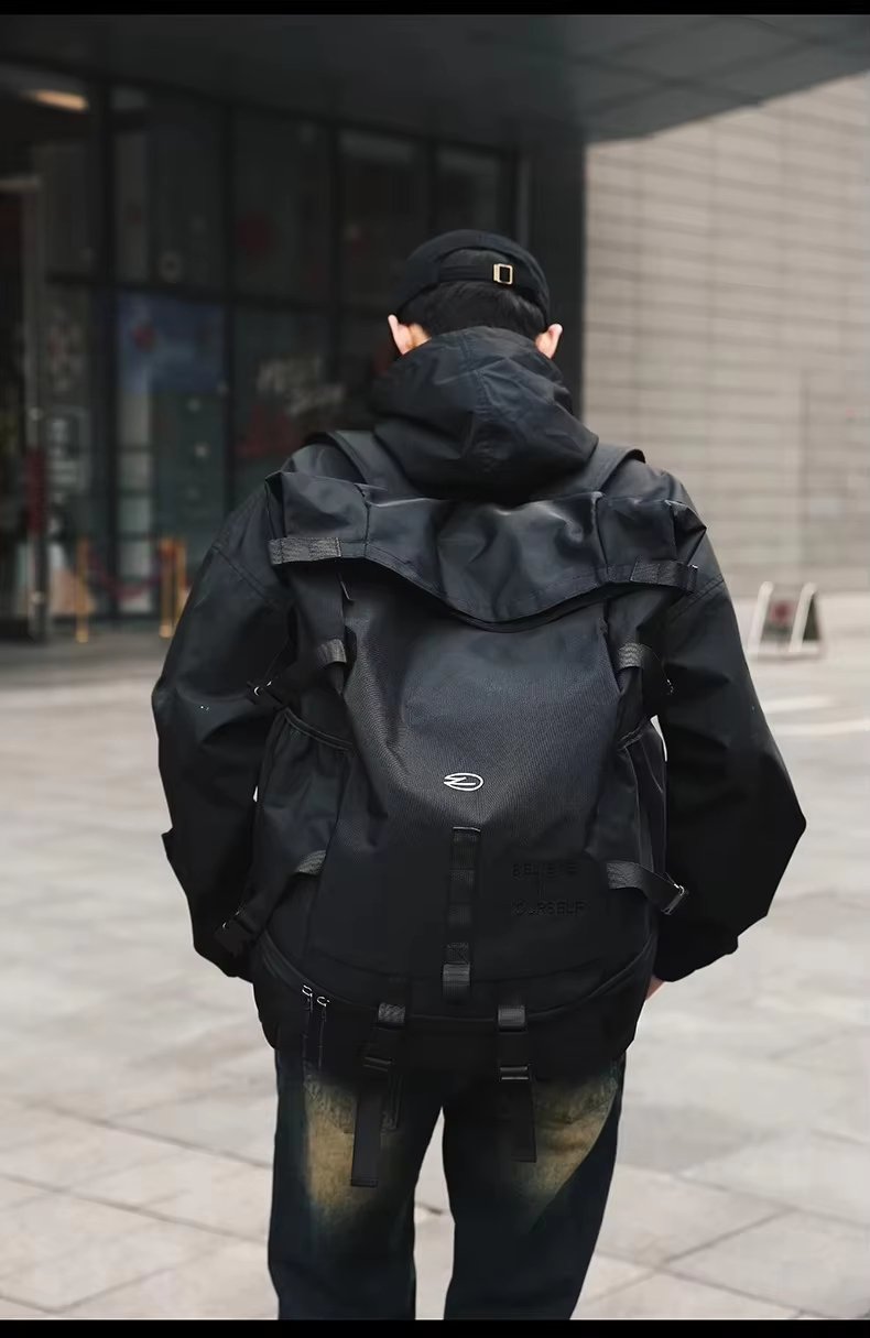 Modern Outdoor Travel School Casual Oxford Flap & Roll Top Backpack product detail