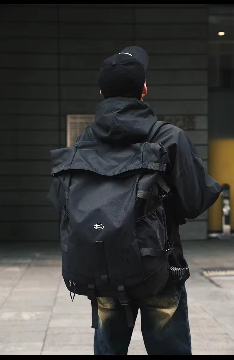 Modern Outdoor Travel School Casual Oxford Flap & Roll Top Backpack product detail