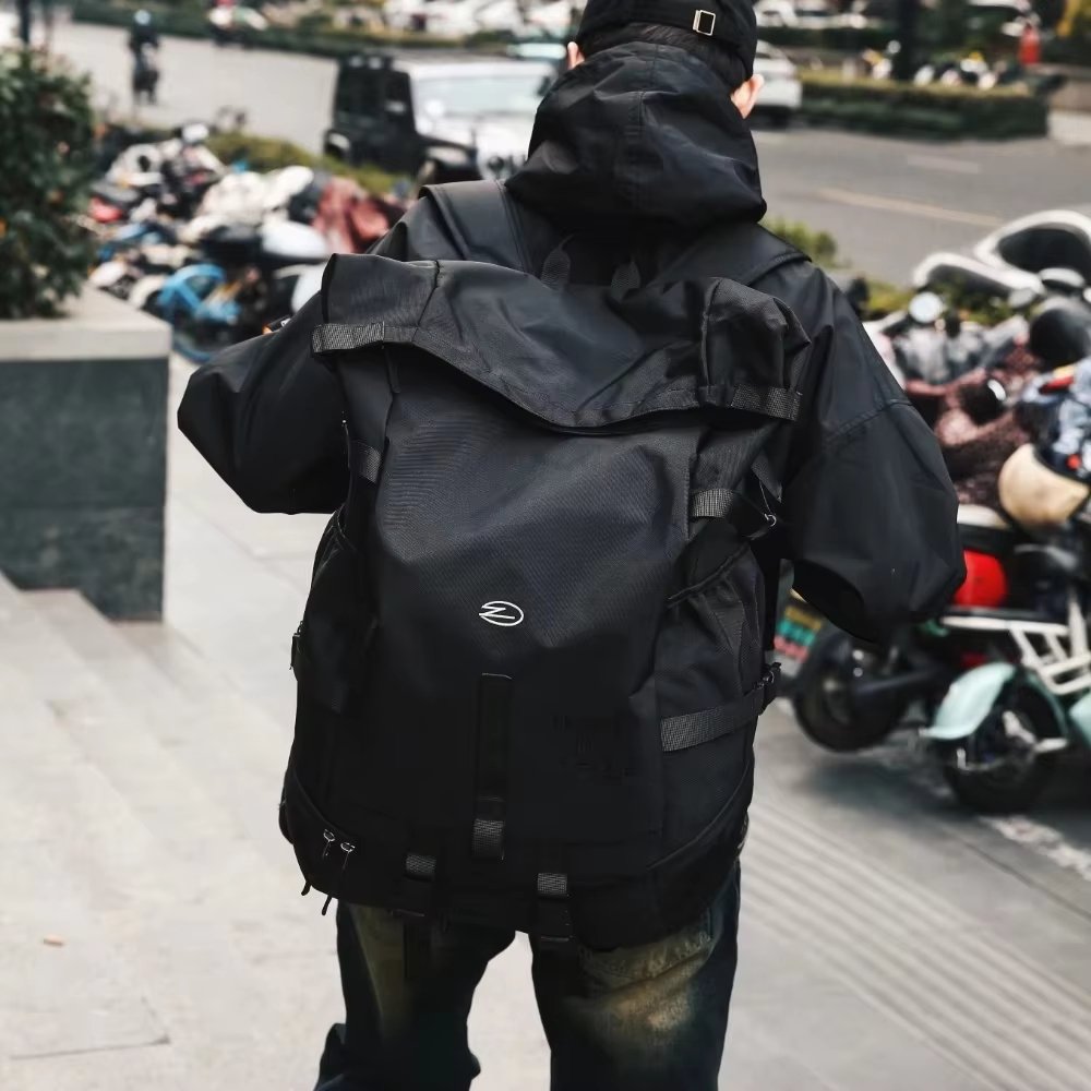 Modern Outdoor Travel School Casual Oxford Flap & Roll Top Backpack product detail