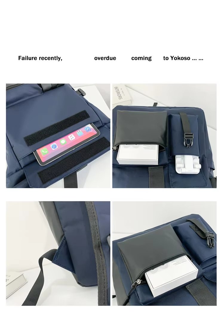 Modern Outdoor Travel School Casual Oxford Roll Top Backpack product detail
