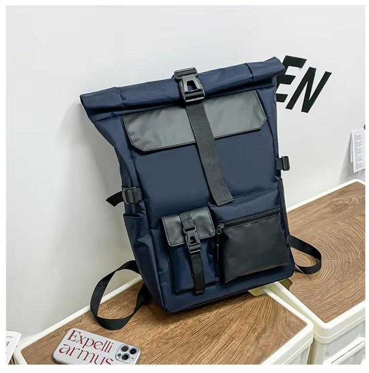 Modern Outdoor Travel School Casual Oxford Roll Top Backpack product detail