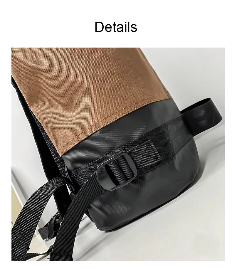 Water-Resistant Large Capacity Modern Outdoor Travel Oxford Roll Top Backpack product detail