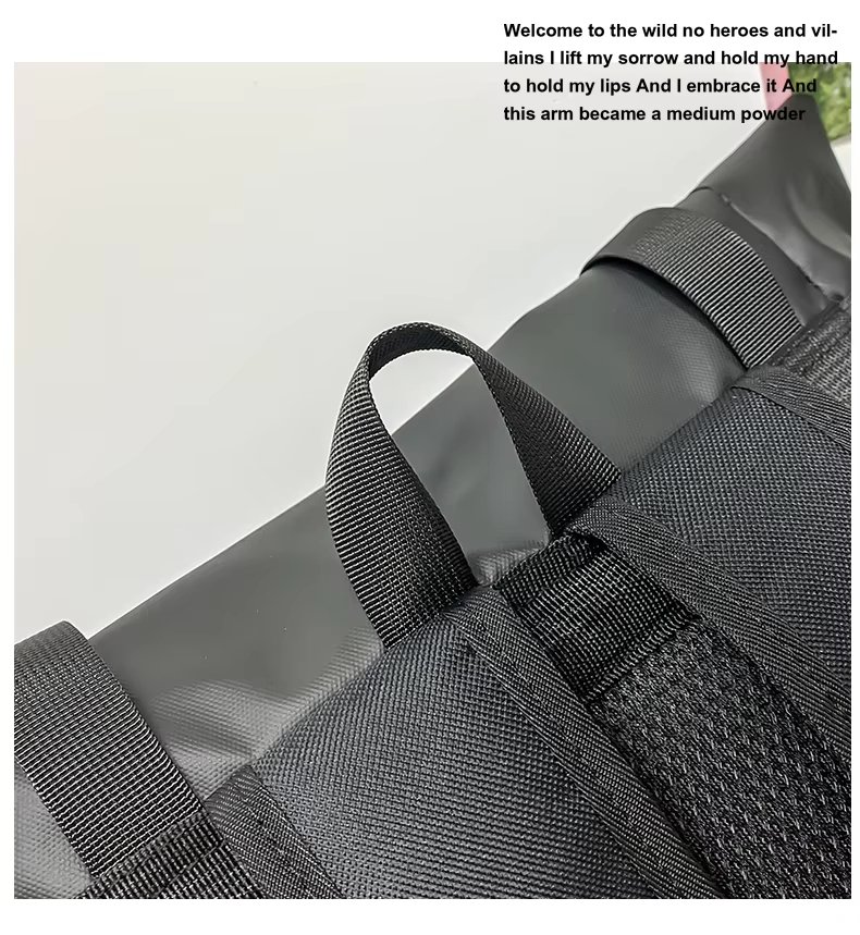 Water-Resistant Large Capacity Modern Outdoor Travel Oxford Roll Top Backpack product detail