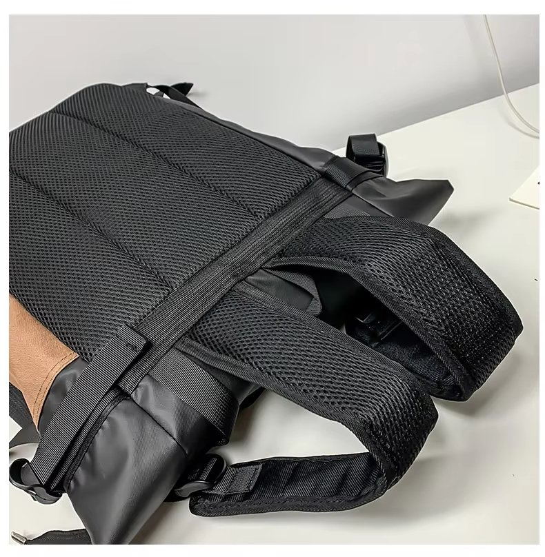 Water-Resistant Large Capacity Modern Outdoor Travel Oxford Roll Top Backpack product detail