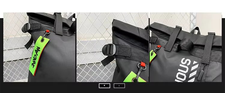 Water-Resistant Large Capacity Modern Outdoor Travel Oxford Roll Top Backpack product detail