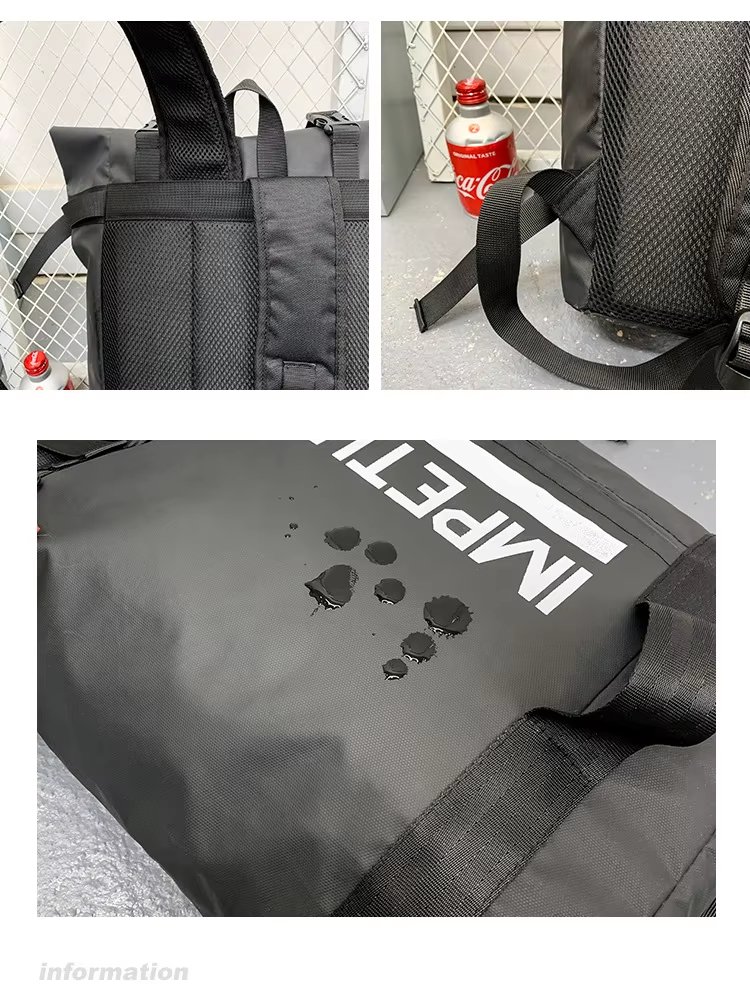 Water-Resistant Large Capacity Modern Outdoor Travel Oxford Roll Top Backpack product detail