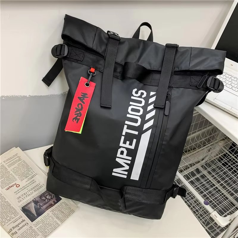 Water-Resistant Large Capacity Modern Outdoor Travel Oxford Roll Top Backpack product detail