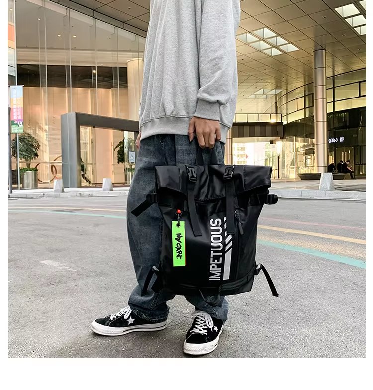Water-Resistant Large Capacity Modern Outdoor Travel Oxford Roll Top Backpack product detail