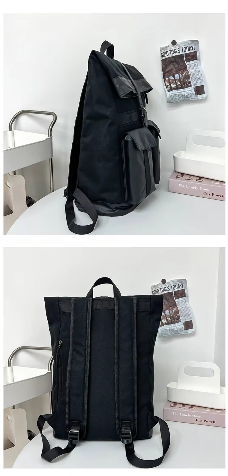 Large Capacity Modern Multi-Pocket Outdoor School Oxford Roll Top Backpack product detail