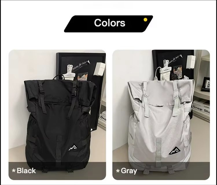 Water-Resistant Large Capacity Modern Outdoor Travel Oxford Roll Top Backpack product detail
