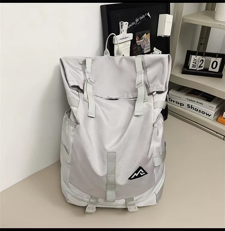 Water-Resistant Large Capacity Modern Outdoor Travel Oxford Roll Top Backpack product detail