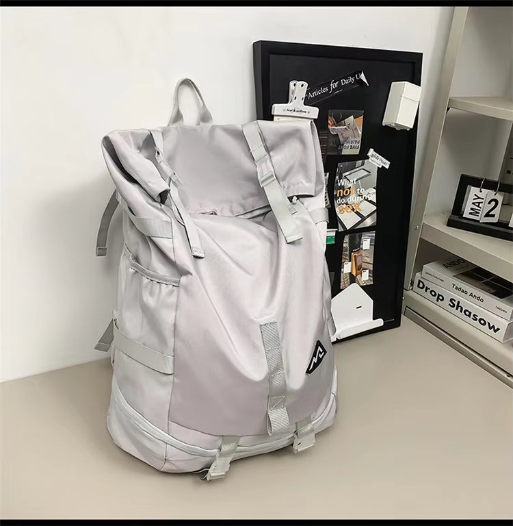 Water-Resistant Large Capacity Modern Outdoor Travel Oxford Roll Top Backpack product detail