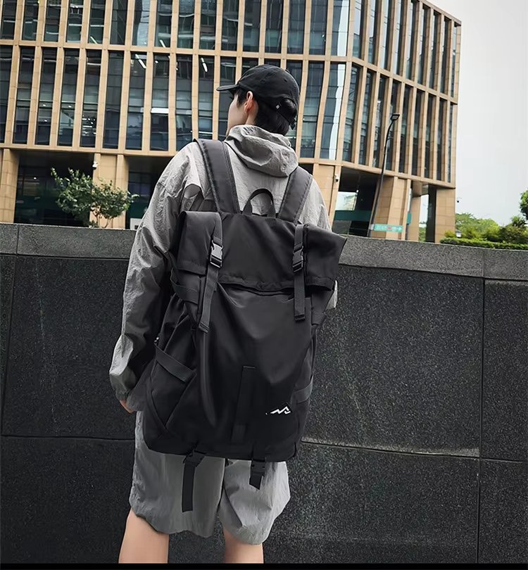 Water-Resistant Large Capacity Modern Outdoor Travel Oxford Roll Top Backpack product detail