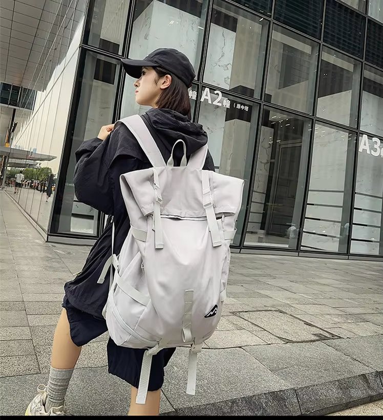 Water-Resistant Large Capacity Modern Outdoor Travel Oxford Roll Top Backpack product detail