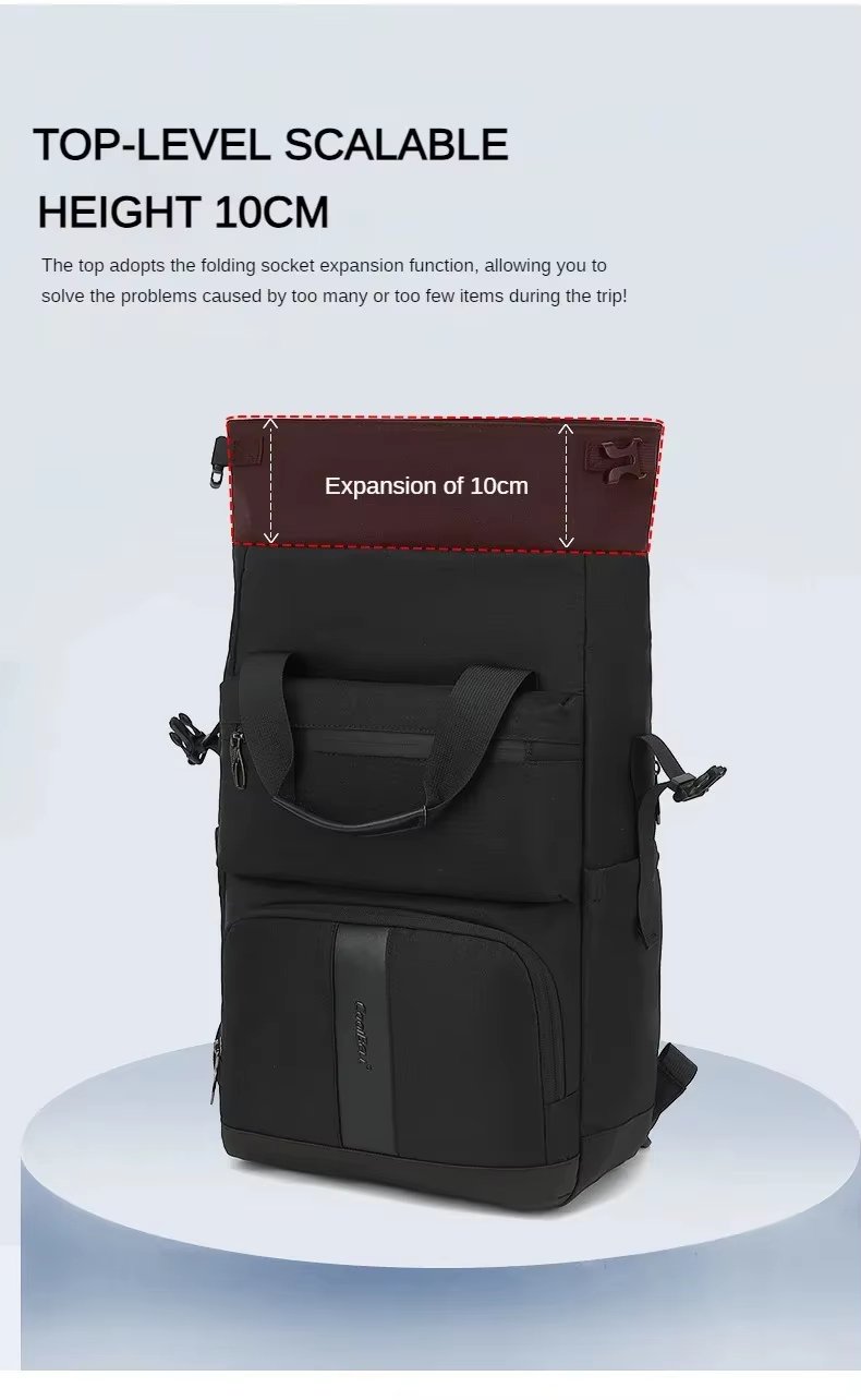 Large Capacity Travel School Casual Oxford Roll Top Backpack product detail