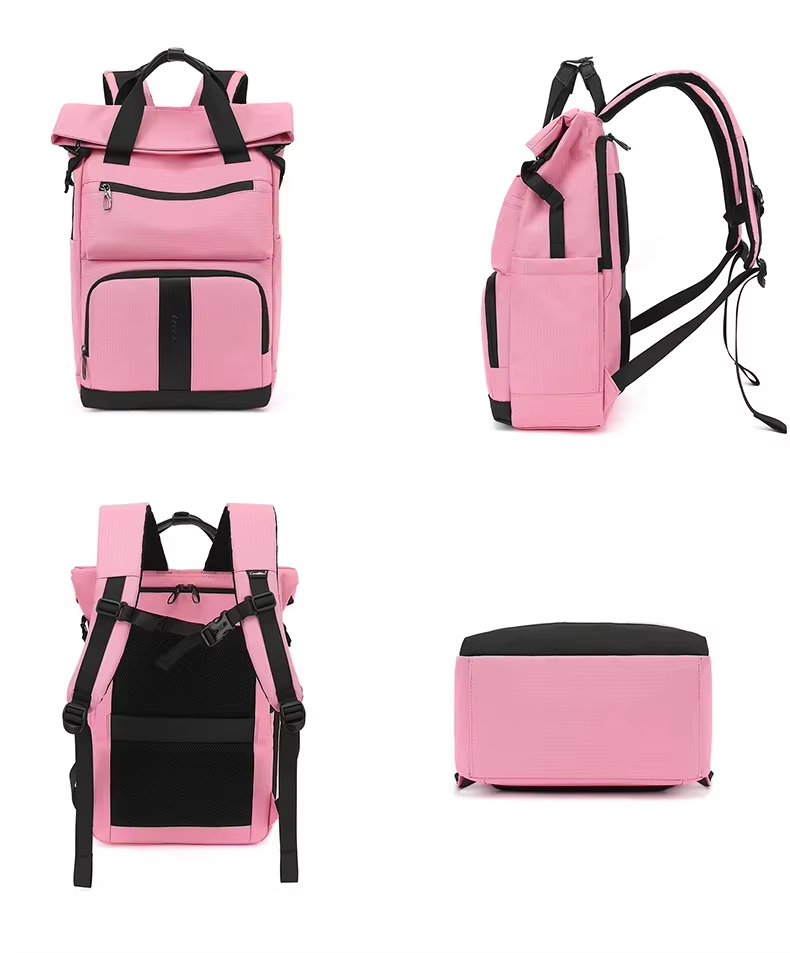 Large Capacity Travel School Casual Oxford Roll Top Backpack product detail