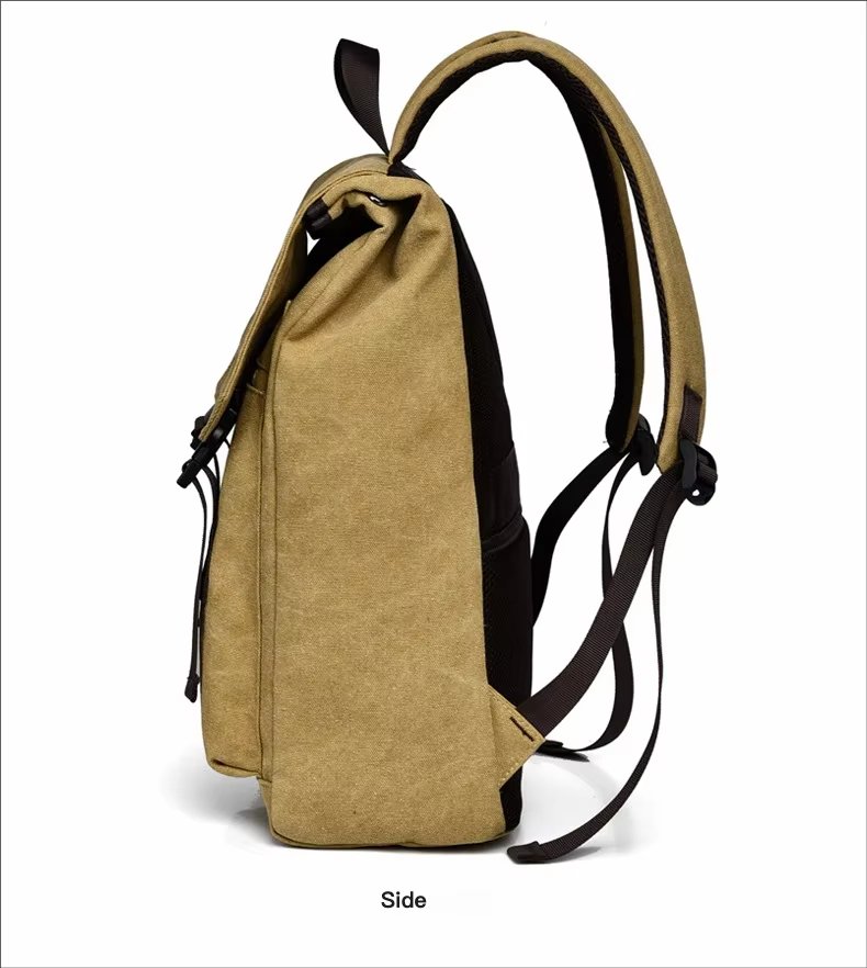 Water-Resistant Vintage Outdoor Travel School Canvas Laptop Backpack product detail