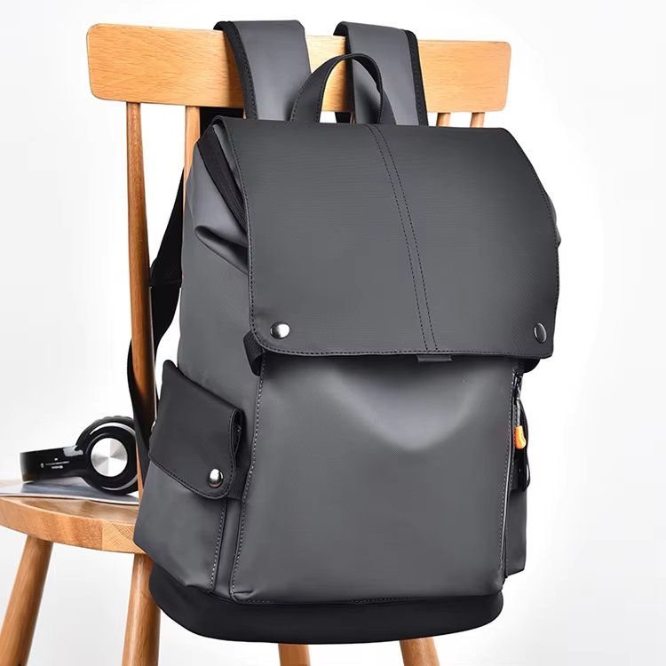 Large Capacity Modern Business Travel School PU Leather Laptop Backpack product detail