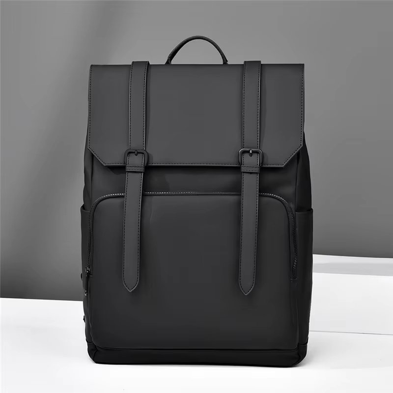 Water-Resistant Large Capacity Business Travel School PU Leather Laptop Backpack product detail
