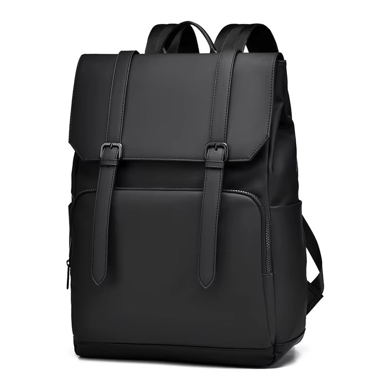 Water-Resistant Large Capacity Business Travel School PU Leather Laptop Backpack product detail