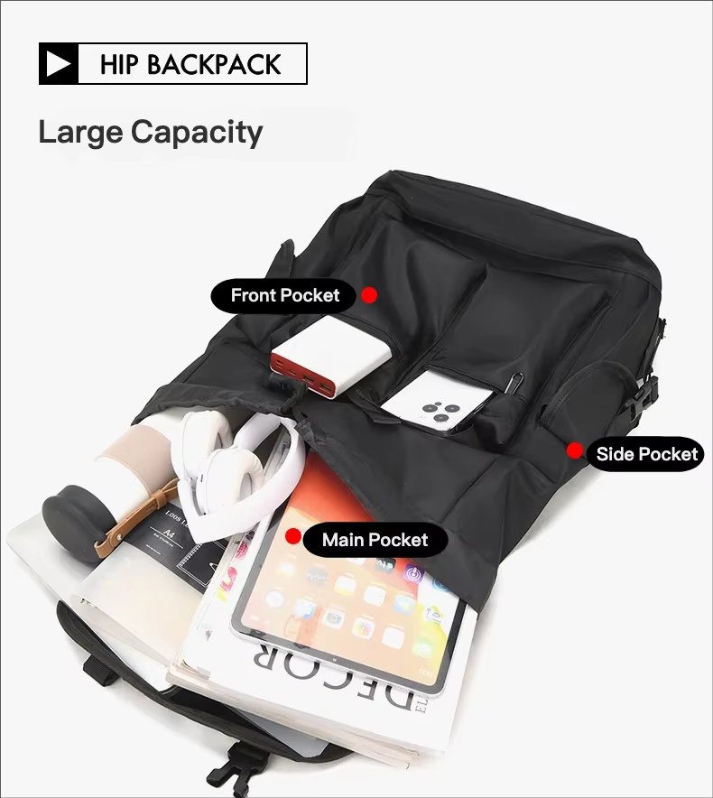 Water-Resistant Lightweight Modern Multi-Pocket Outdoor Nylon Laptop Backpack product detail