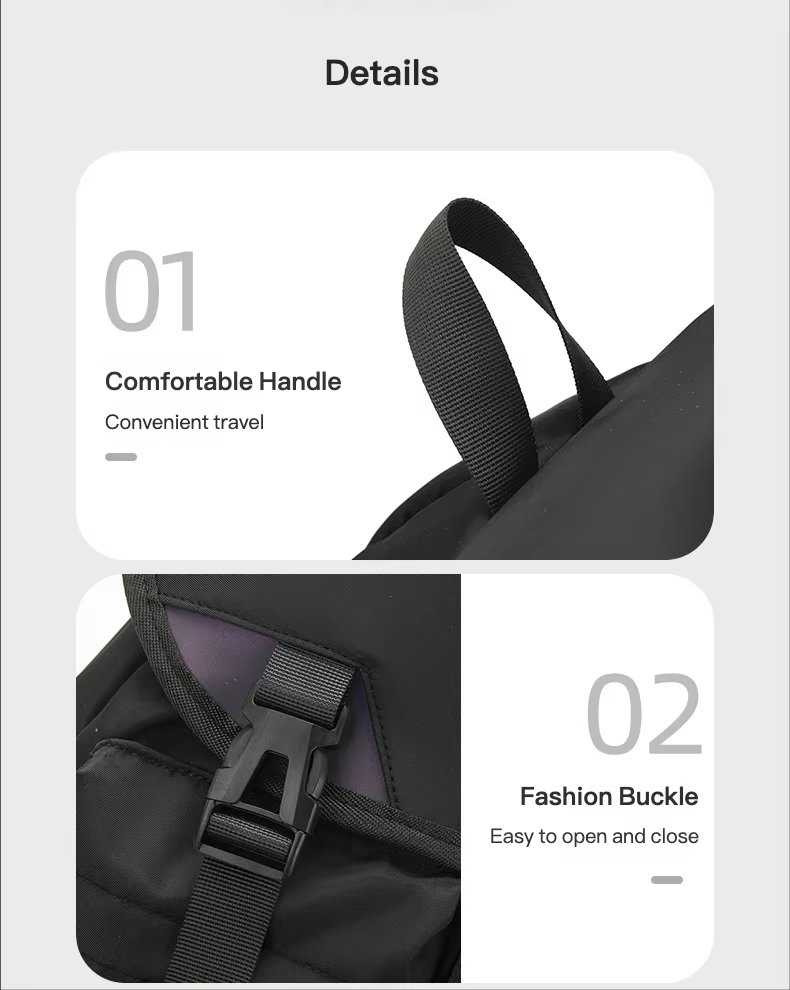Water-Resistant Lightweight Modern Multi-Pocket Outdoor Nylon Laptop Backpack product detail