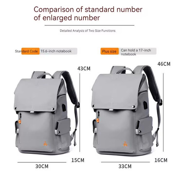 Water-Resistant Large Capacity USB Business Travel Oxford Laptop Backpack product detail