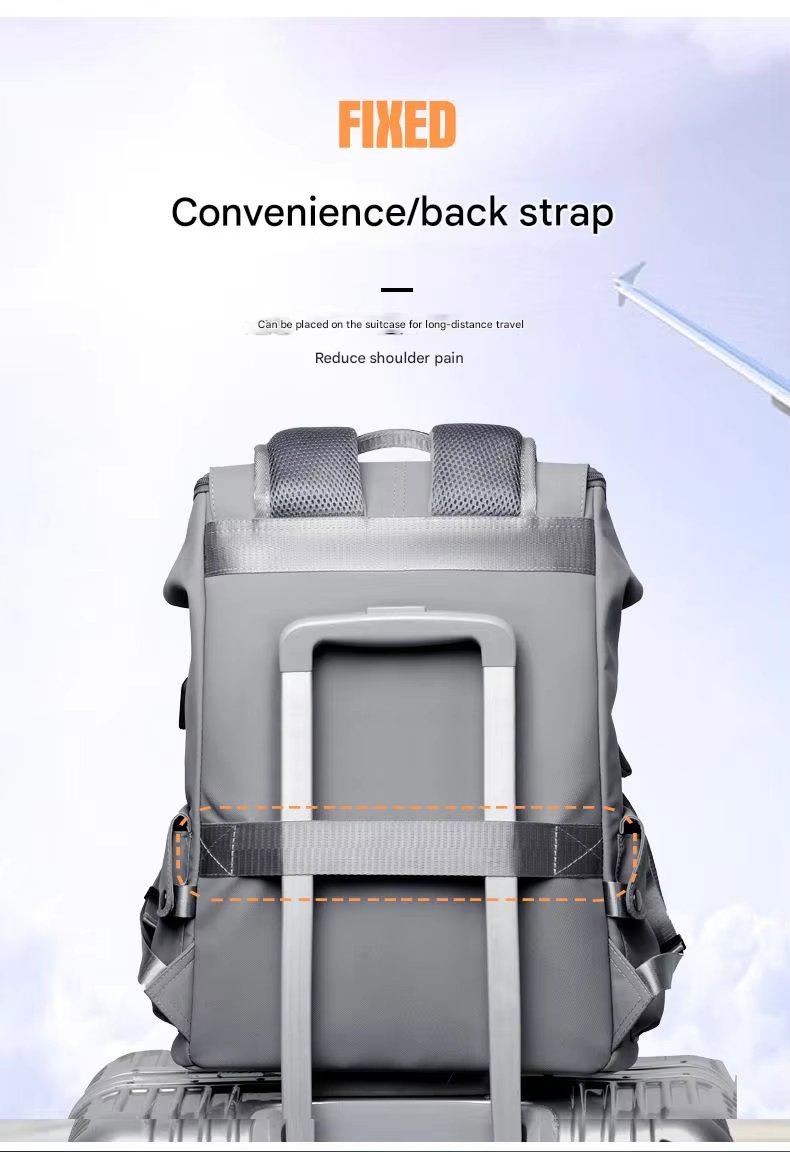 Water-Resistant Large Capacity USB Business Travel Oxford Laptop Backpack product detail