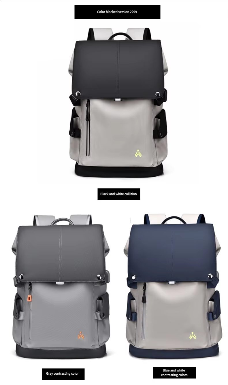 Water-Resistant Large Capacity USB Business Travel Oxford Laptop Backpack product detail