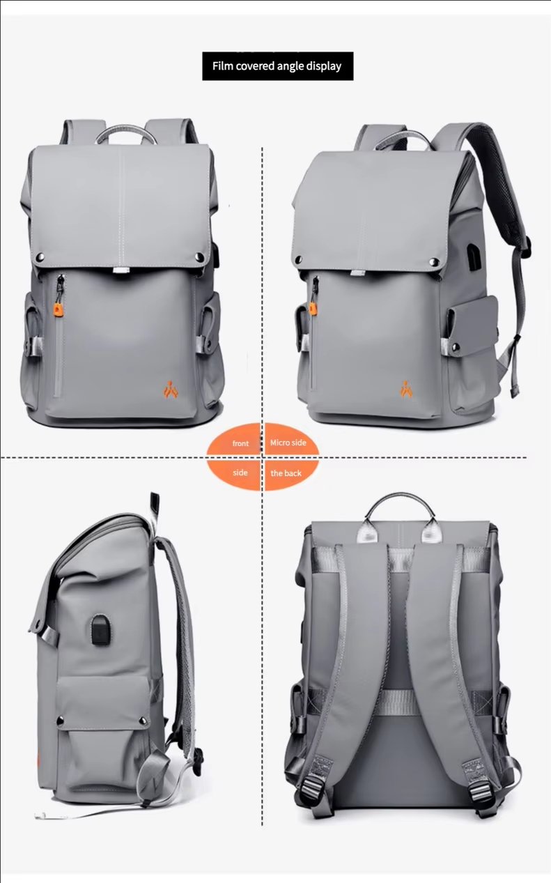 Water-Resistant Large Capacity USB Business Travel Oxford Laptop Backpack product detail