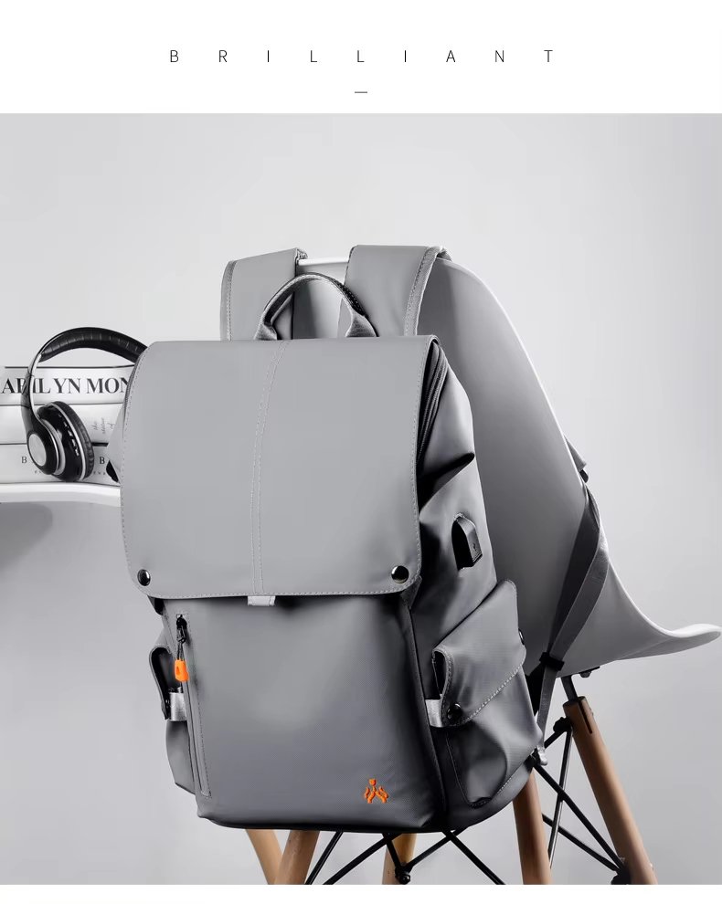 Water-Resistant Large Capacity USB Business Travel Oxford Laptop Backpack product detail