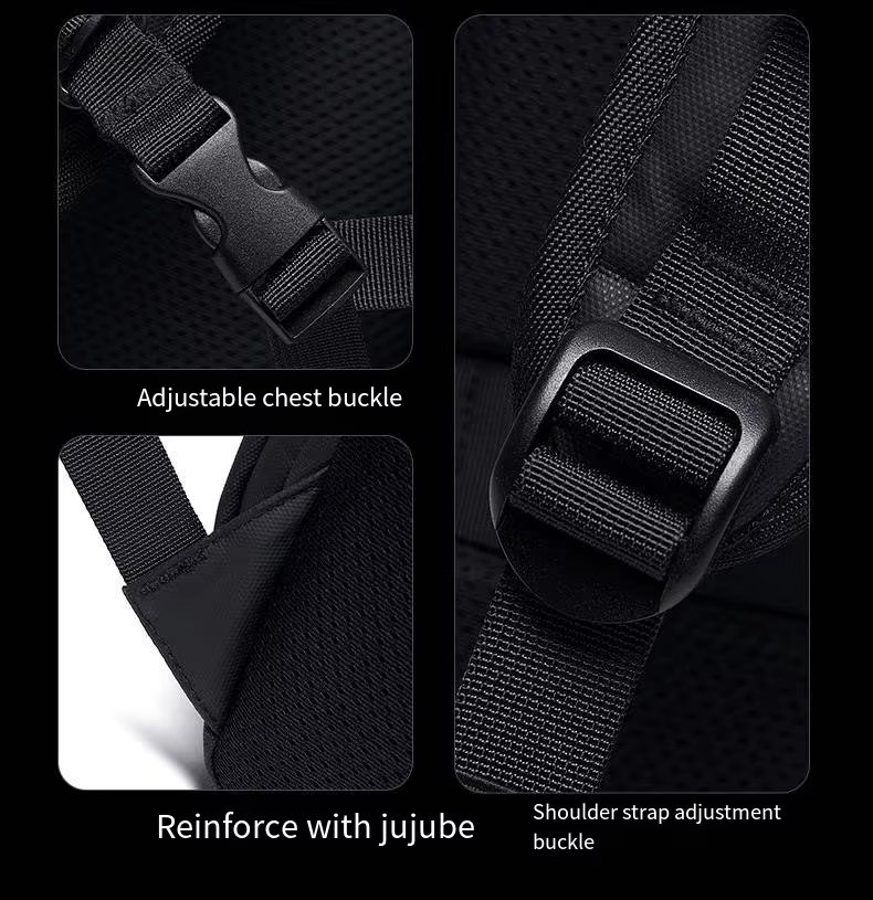 Water-Resistant Expandable Modern School Casual PU Leather Roll Top Backpack product detail