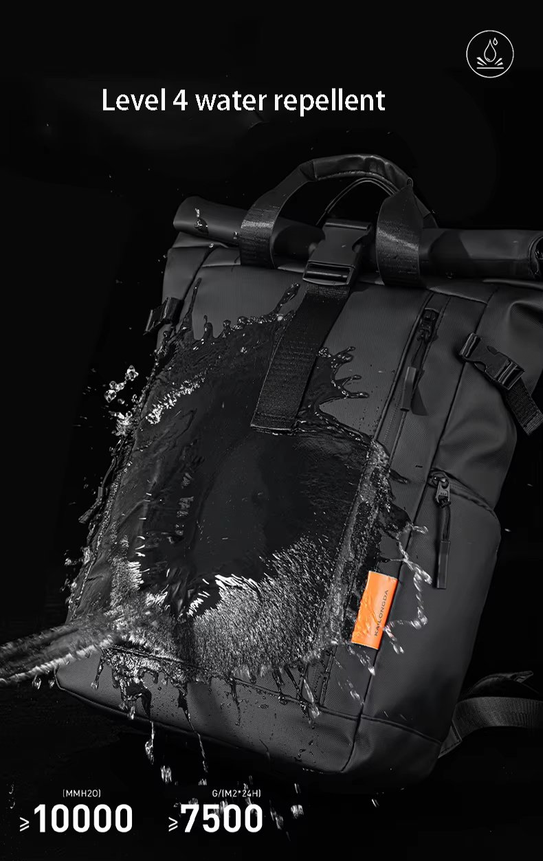 Water-Resistant Large Capacity Modern Travel School Oxford Roll Top Backpack product detail