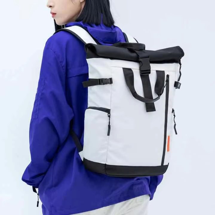 Water-Resistant Large Capacity Modern Travel School Oxford Roll Top Backpack product detail