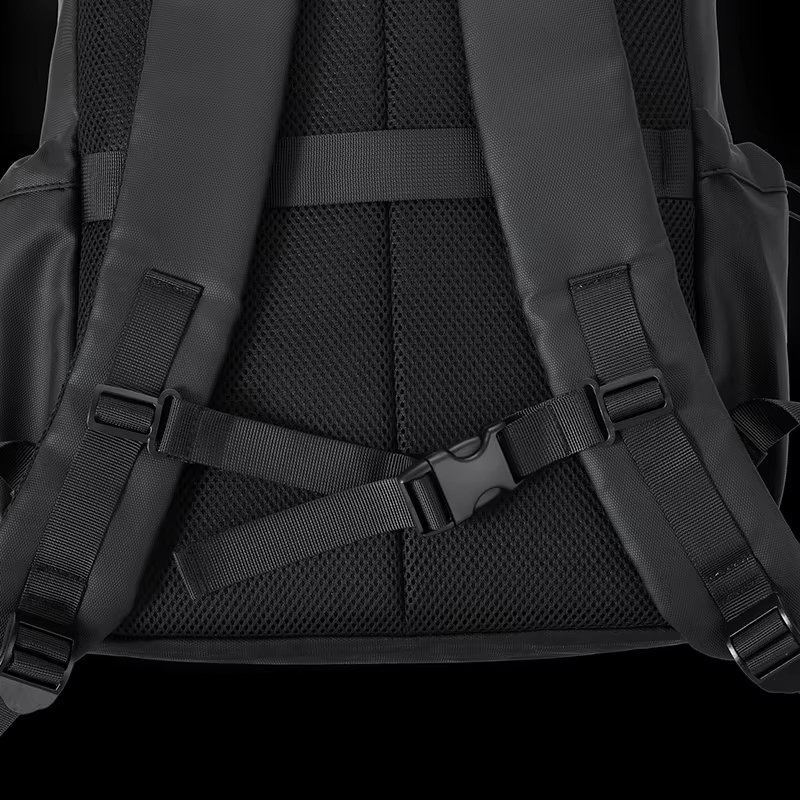 Water-Resistant Expandable Outdoor Business Travel Nylon Roll Top Backpack product detail