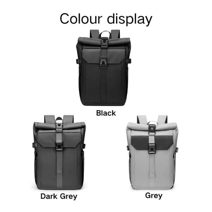 Water-Resistant Large Capacity Outdoor Business Travel Oxford Roll Top Backpack product detail