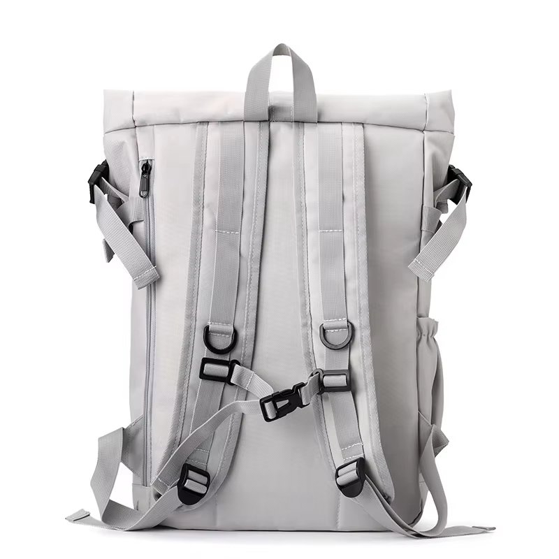 Water-Resistant Modern Outdoor Travel School Oxford Roll Top Backpack product detail