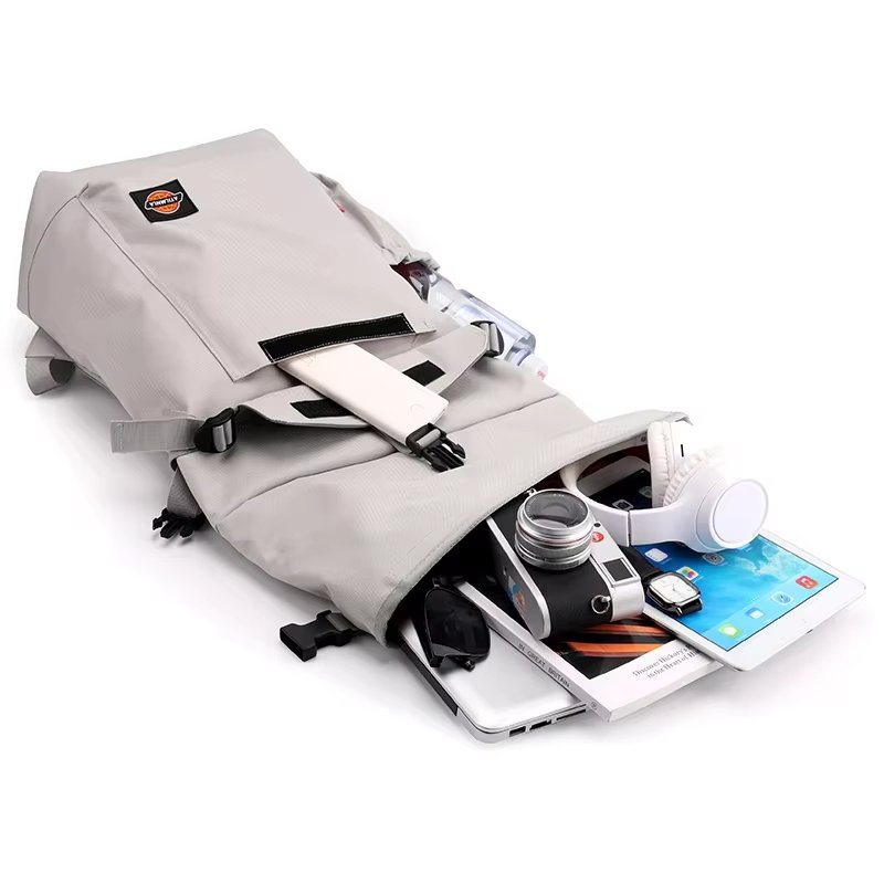 Water-Resistant Modern Outdoor Travel School Oxford Roll Top Backpack product detail