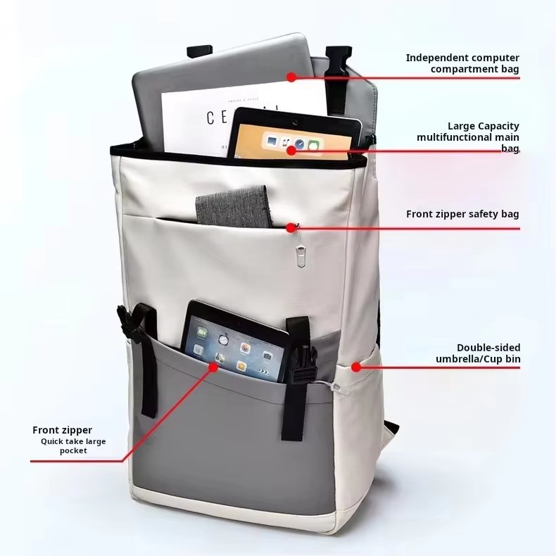Water-Resistant Large Capacity Lightweight Travel School Polyester Laptop Backpack product detail