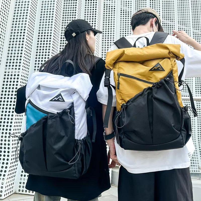 Water-Resistant Outdoor Travel School Casual Polyester Roll Top Backpack product detail